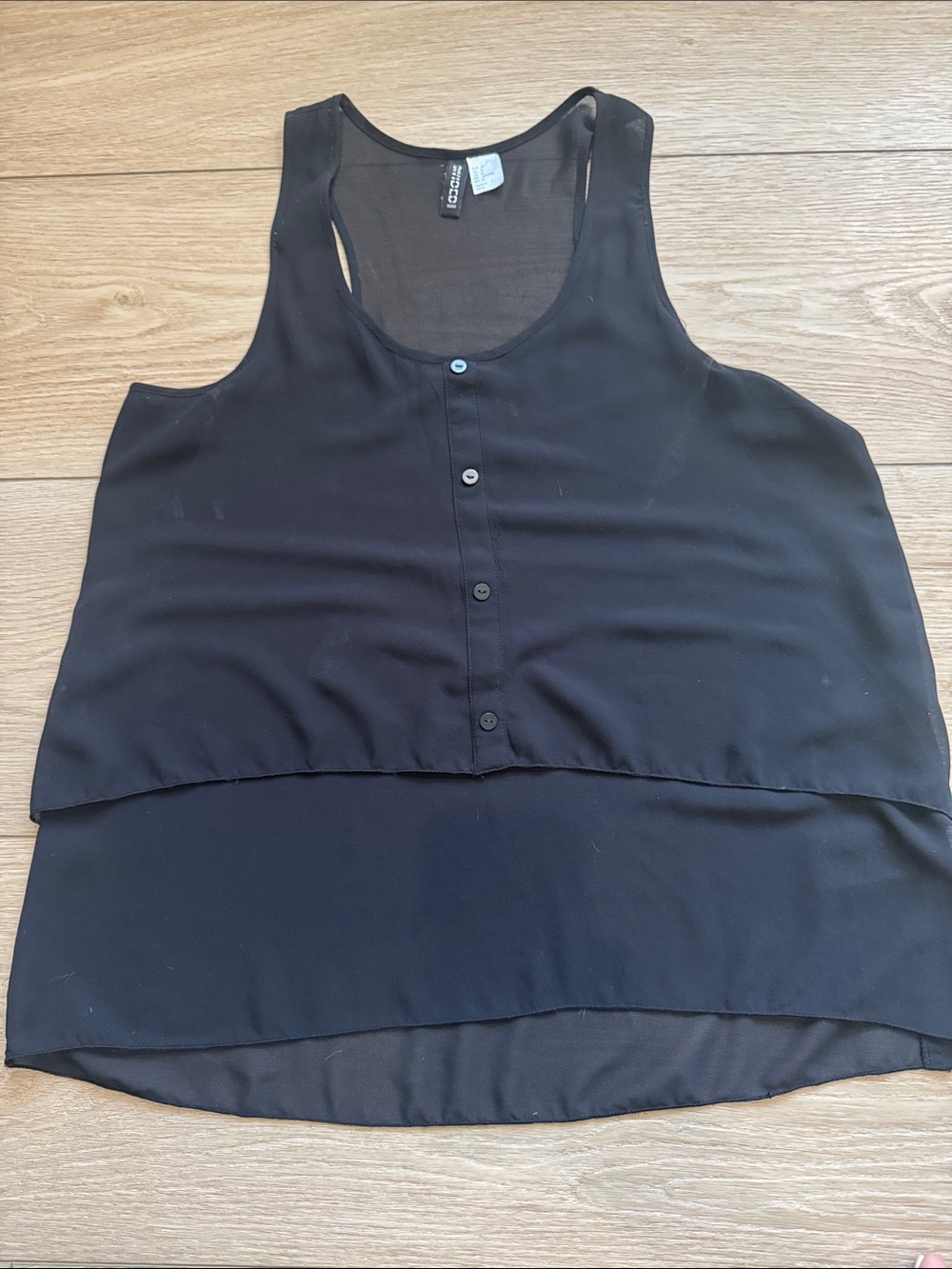 H&M Divided Black Sheer Tank